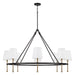 Capital Lighting - 460781MBG-717 - Eight Light Chandelier - Hollis - Matte Black with Hammered Gold