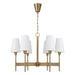 Capital Lighting - 460861AD-718 - Six Light Chandelier - Leland - Aged Brass