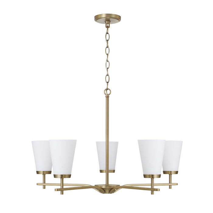 Capital Lighting - 461051AD-660 - Five Light Chandelier - Drake - Aged Brass
