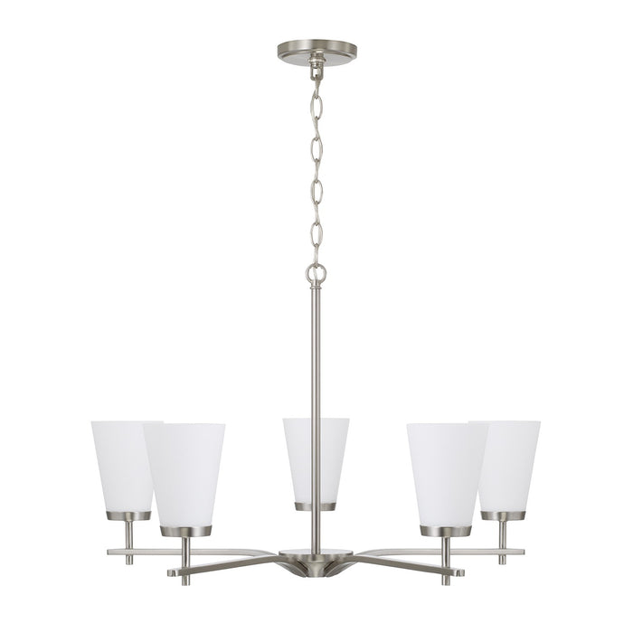 Capital Lighting - 461051BN-660 - Five Light Chandelier - Drake - Brushed Nickel