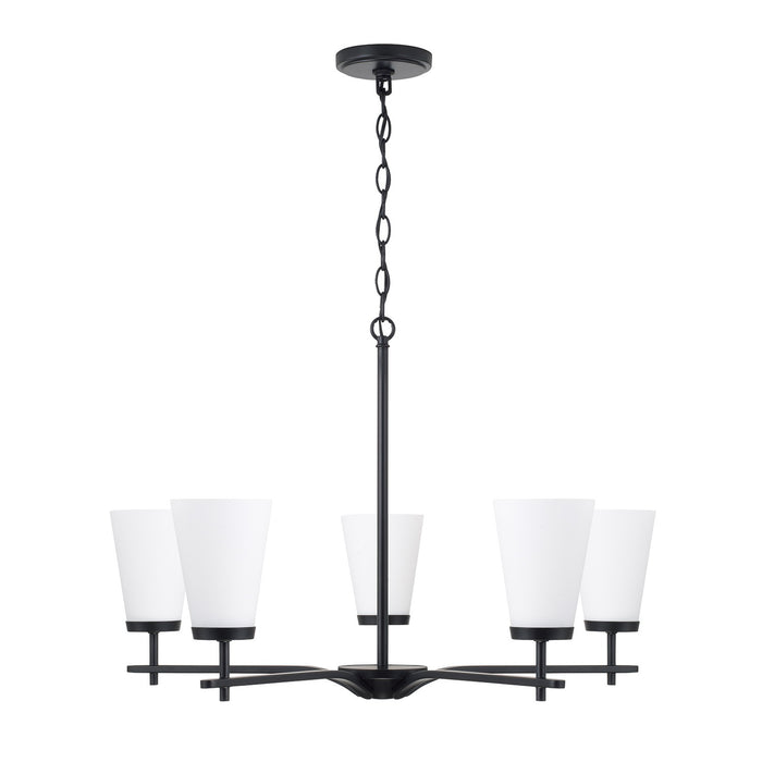 Capital Lighting - 461051MB-660 - Five Light Chandelier - Drake - Matte Black