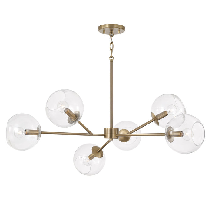 Capital Lighting - 461561AD-661 - Six Light Chandelier - Atlas - Aged Brass
