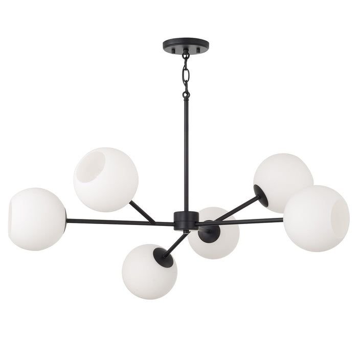 Capital Lighting - 461561MB-665 - Six Light Chandelier - Atlas - Matte Black