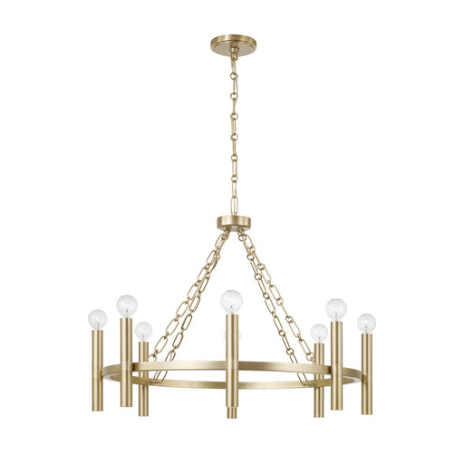Winton Eight Light Chandelier Matte Brass
