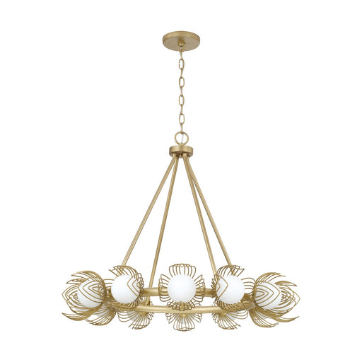 Flora 12 Light Chandelier Buffed Gold