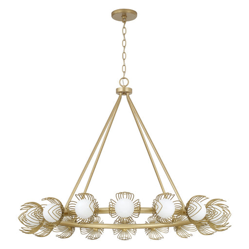 Flora 16 Light Chandelier Buffed Gold