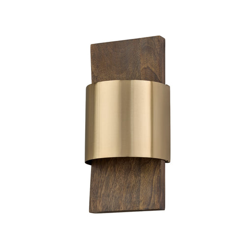Sidney LED Wall Sconce Nordic Wood and Matte Brass