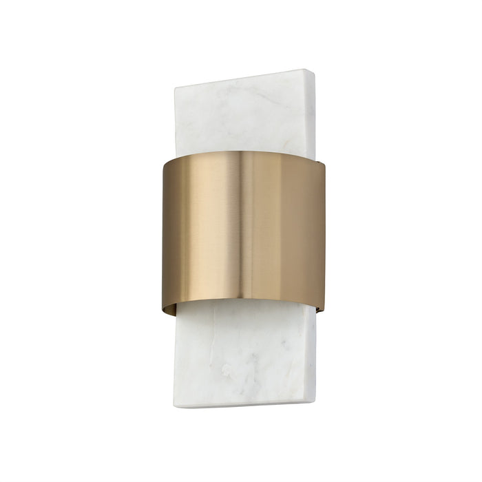Capital Lighting - 660111WMB - LED Wall Sconce - Sidney - White Marble and Matte Brass