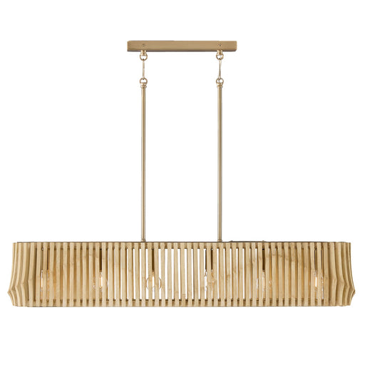 Capital Lighting - 844661BWB - Six Light Island Pendant - Archer - Blonde Wood and Matte Brass