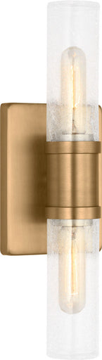 Keaton Two Light Vanity Satin Brass/Satin Brass