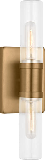 Keaton Two Light Vanity Satin Brass/Satin Brass