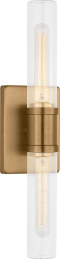 Keaton Two Light Vanity Satin Brass/Satin Brass