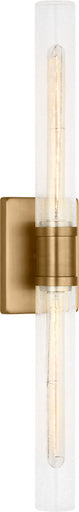 Keaton Two Light Vanity Satin Brass/Satin Brass