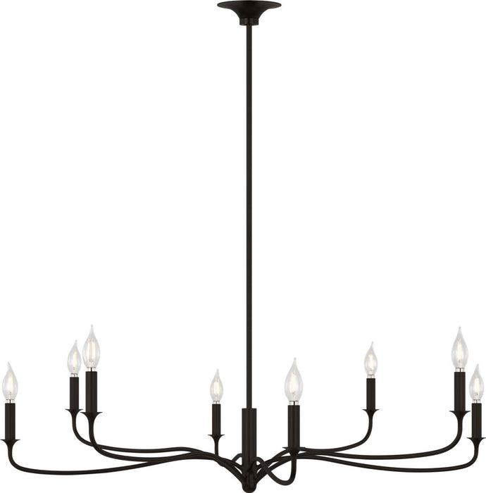 Visual Comfort Studio - AC1218AI - Eight Light Chandelier - Chatsworth - Aged Iroged Iron