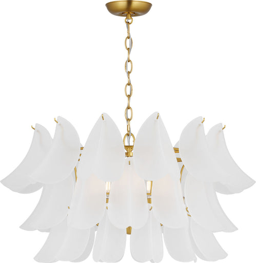 Chloe Five Light Chandelier Burnished Brass/Burnished Brass