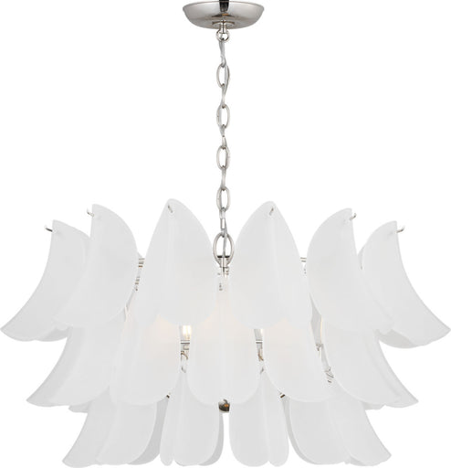 Chloe Five Light Chandelier Polished Nickel/Polished Nickel