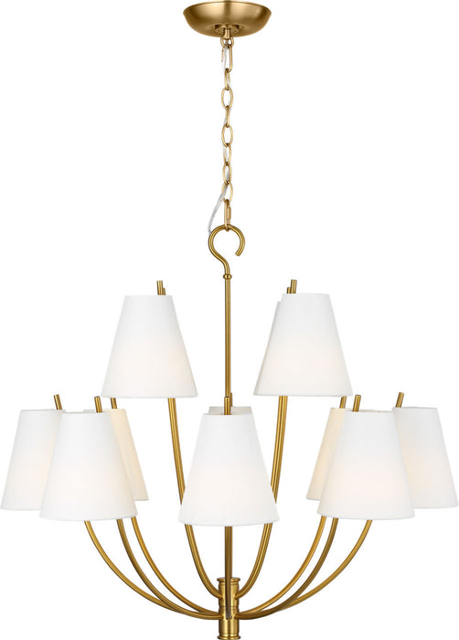 Visual Comfort Studio - CC18312BBS - 12 Light Chandelier - Marina - Burnished Brass/Burnished Brass