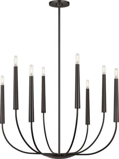 Lois Eight Light Chandelier Aged Iroged Iron