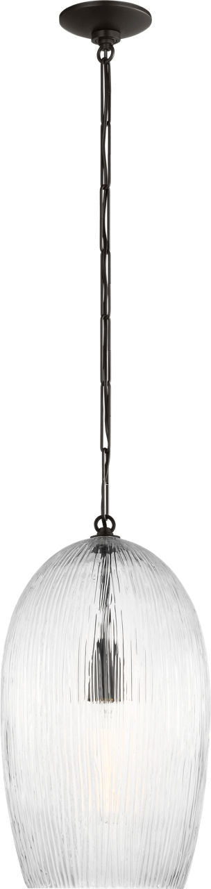 Visual Comfort Studio - HP1001AI - One Light Pendant - Serafina - Aged Iroged Iron
