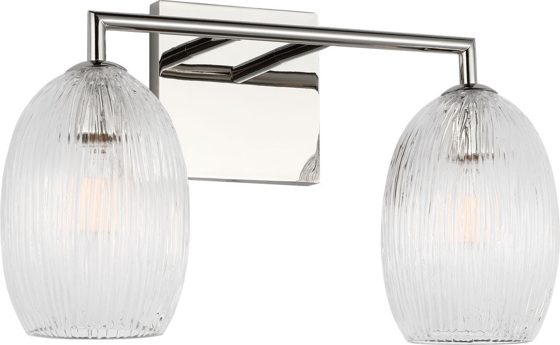 Visual Comfort Studio - HV1002PN - Two Light Bath - Serafina - Polished Nickel/Polished Nickel