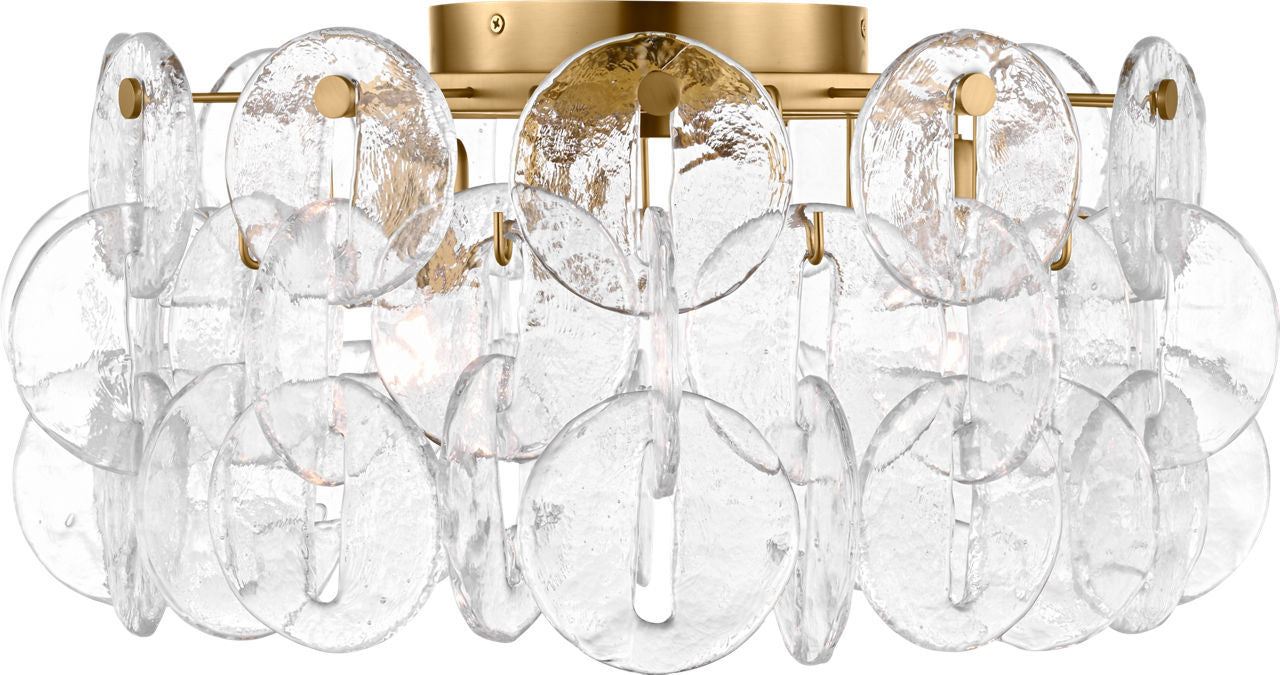 Visual Comfort Studio - KSF1113BBS - Three Light Flush Mount - Candace - Burnished Brass/Burnished Brass