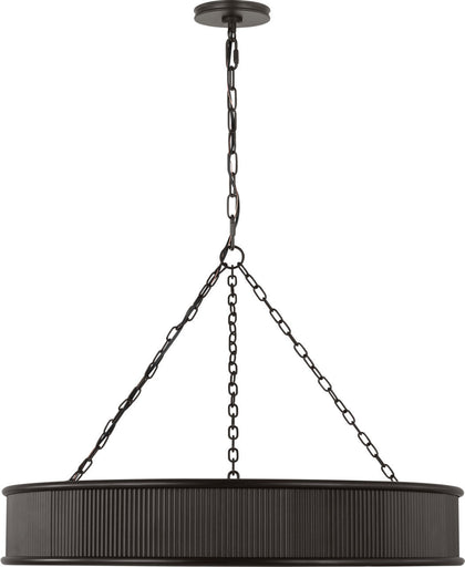 Ritz Eight Light Chandelier Aged Iroged Iron