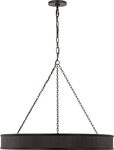 Ritz Ten Light Chandelier Aged Iroged Iron