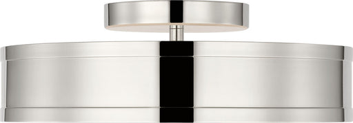 Dupont LED Semi Flush Mount Polished Nickel/Polished Nickel