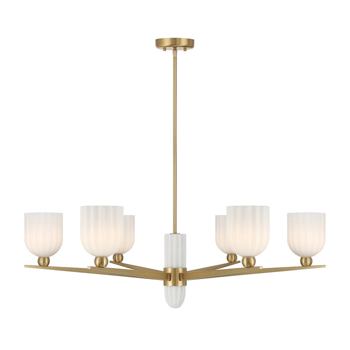 Savoy House - 1-1125-6-322 - Six Light Chandelier - Collier - Warm Brass