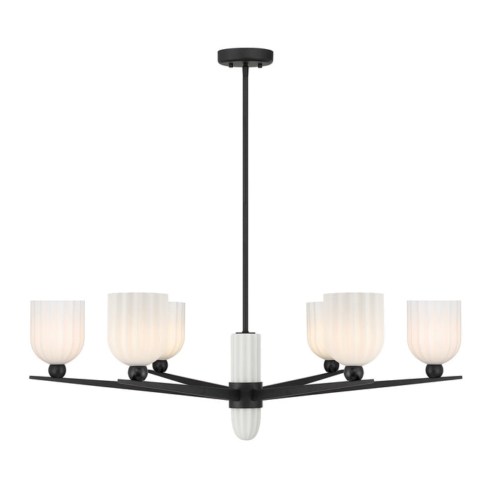 Savoy House - 1-1125-6-89 - Six Light Chandelier - Collier - Matte Black