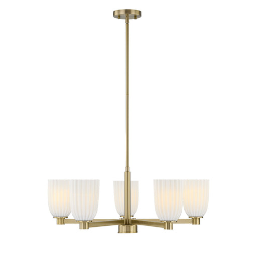 Baldwin Five Light Chandelier Noble Brass