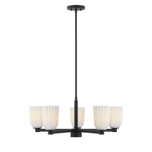 Baldwin Five Light Chandelier Matte Black