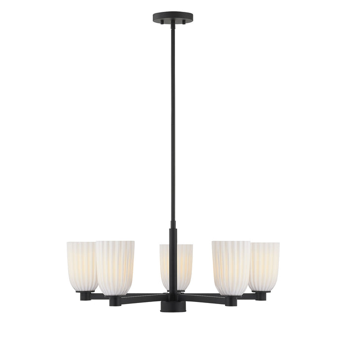 Savoy House - 1-1246-5-89 - Five Light Chandelier - Baldwin - Matte Black