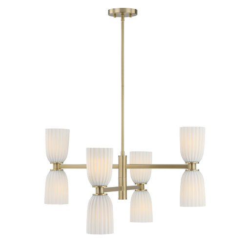 Baldwin Eight Light Chandelier Noble Brass