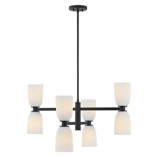 Baldwin Eight Light Chandelier Matte Black