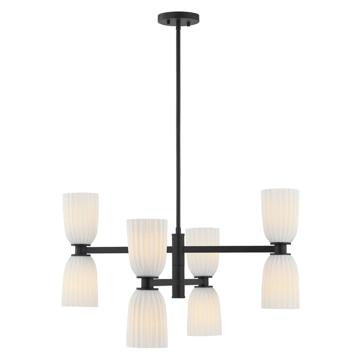 Savoy House - 1-1248-8-89 - Eight Light Chandelier - Baldwin - Matte Black