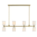 Savoy House - 1-1249-8-127 - Eight Light Linear Chandelier - Baldwin - Noble Brass