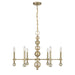 Savoy House - 1-2511-6-127 - Six Light Chandelier - Crescent - Noble Brass