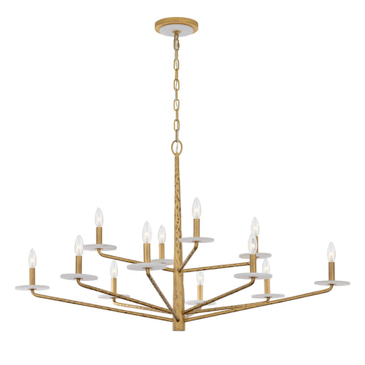 Judi 12 Light Chandelier Distressed Gold