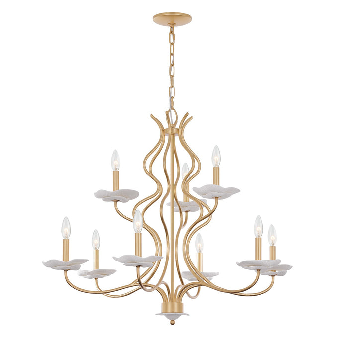 Savoy House - 1-2990-9-38 - Nine Light Chandelier - Lilly - Royal Gold
