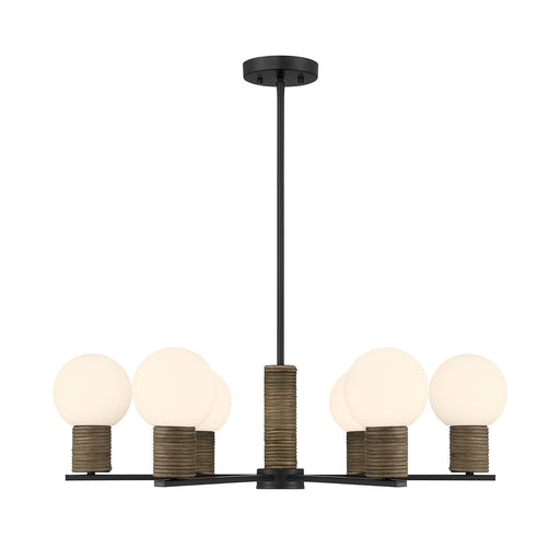 Jarrell Six Light Chandelier Matte Black