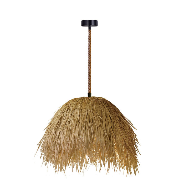 Avenue Lighting - HF1009-RP - One Light Pendant - Malibu - Hemp Rope/Black