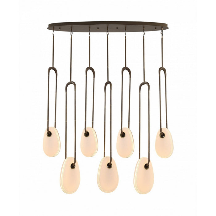 Avenue Lighting - HF7107-AB-WHT - LED Pendant - Palmea - Aged Brass