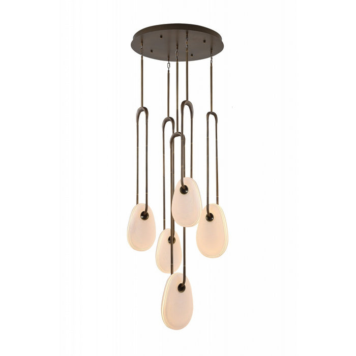 Avenue Lighting - HF7155-AB-WHT - LED Pendant - Palmea - Aged Brass
