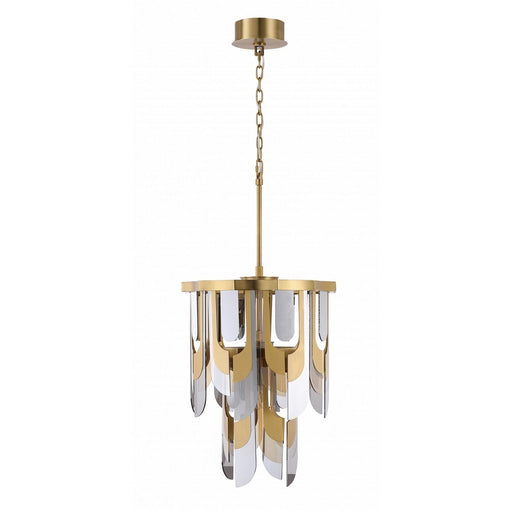 Paramount Seven Light Pendant Aged Brass