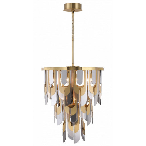 Paramount Ten Light Pendant Aged Brass
