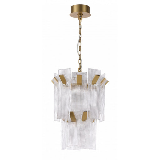 Belmont LED Pendant Aged Golden Brass