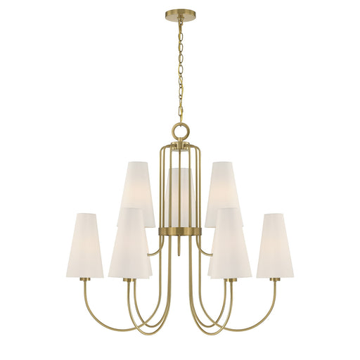 Savoy House - 1-4701-9-322 - Nine Light Chandelier - Wilkes - Warm Brass