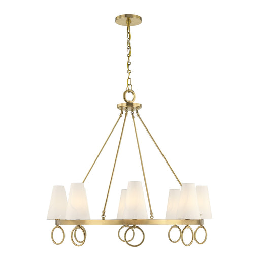 Savoy House - 1-4702-8-322 - Eight Light Chandelier - Wilkes - Warm Brass