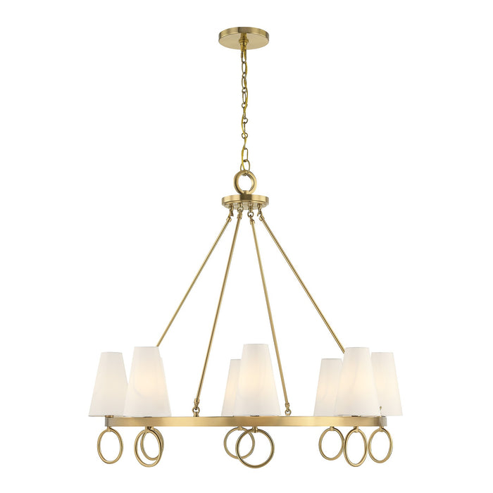 Savoy House - 1-4702-8-322 - Eight Light Chandelier - Wilkes - Warm Brass